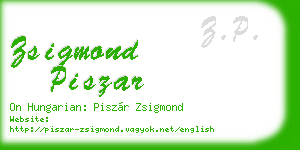 zsigmond piszar business card